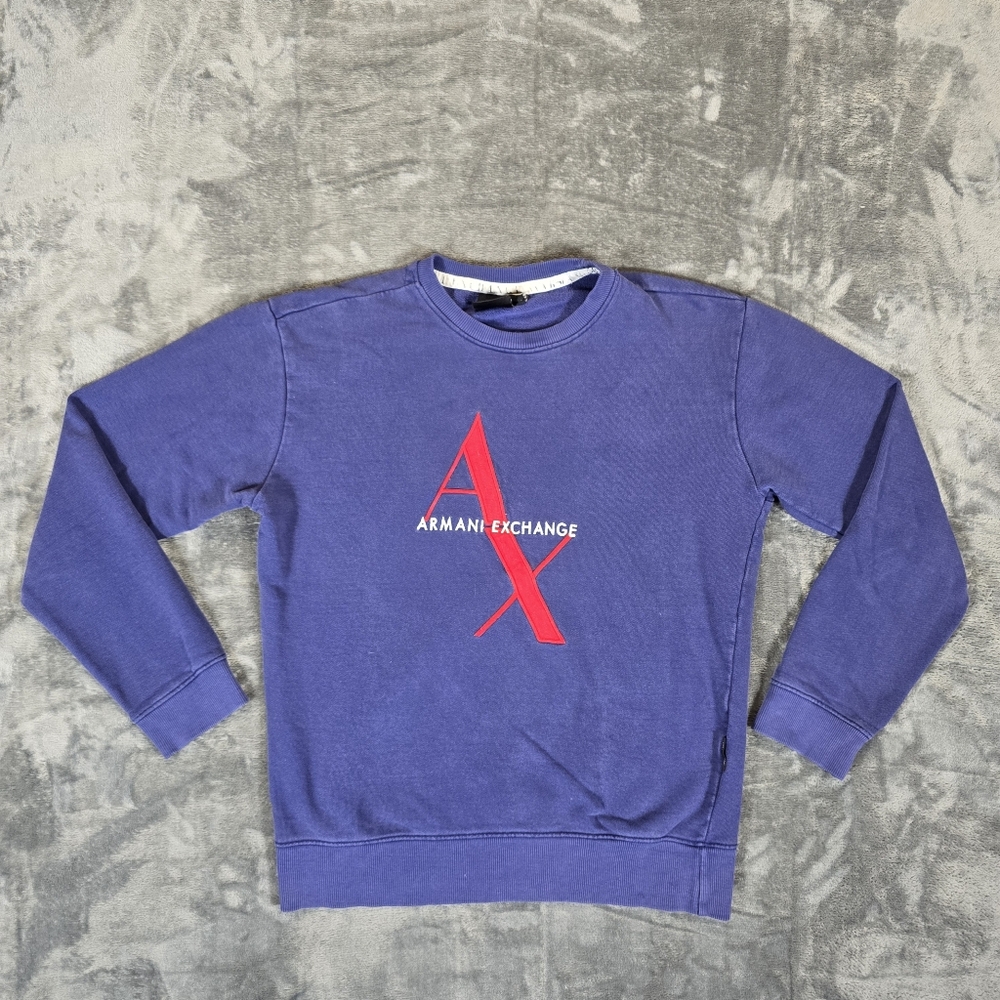 Vintage Armani Exchange Embroidered Crewneck Sweatshirt Sweater Size Large Woman